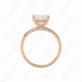 thumbnail image 2 of Cora Jewellery 2CT Heart Moissanite Bridge Diamond Solitaire Engagement Ring For Women, 18K Rose Gold, 2 of 5