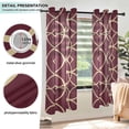thumbnail image 3 of Yayeee Window Curtains Light Filtering 63"x52" Grommet Panel Pair Home Living Room Decor, Red Circles, 3 of 7