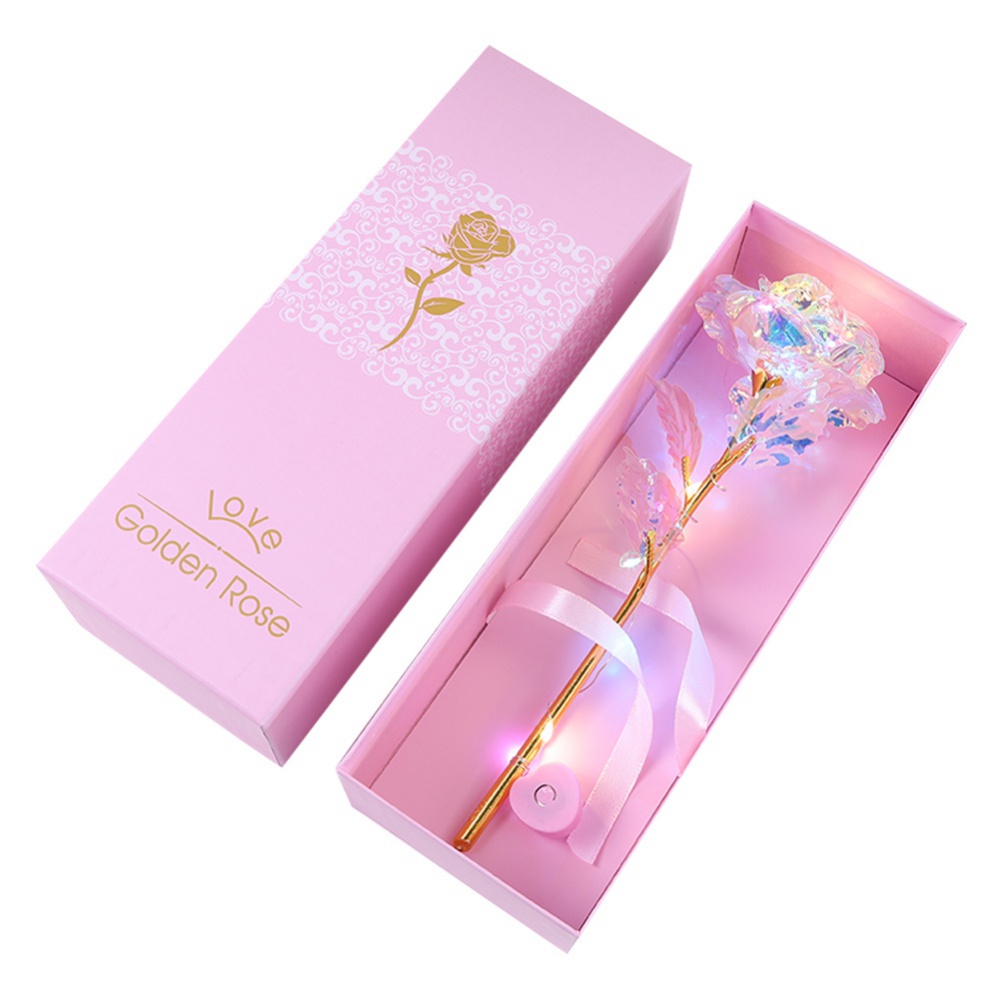 Aosijia Christmas Rose Gifts with Light Pink Box Packaging for