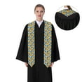 thumbnail image 4 of Hirioo Ocean Wave Sunflower for 72" Graduation Shawl Stole Unisex Adults Graduation Sash Honor Graduation Stole for High School and College-Sharp Corner, 4 of 7