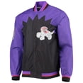 thumbnail image 2 of Men's Toronto Raptors Black Mitchell & Ness Hardwood Classics 75th Anniversary Authentic Warmup Full-Snap Jacket, 2 of 4