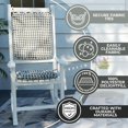 thumbnail image 2 of Klear Vu Porch - Juego De Cojines Para Silla Mecedora Para Uso En Interiores Y Exteriores, Ensamblados En Los Ee. Uu., Fáciles De Limpiar, Elegantes Cojines Para Asiento Y Respaldo Con Lazos De Tela,, 2 of 5