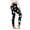 Black, variant on Halloween Leggings for Women Elastic High Waist Spooky Print Slim Fit Tights Pants Workout Running Yoga Pants