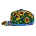 thumbnail image 3 of Fotbe Landscape With Sunflowers Flat Bill Visor Cap Classic Snapback Hat Polyester Foam Trucker Hat Trucker Cap Adjustable Baseball Cap, 3 of 9