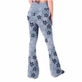 thumbnail image 4 of Leggings de entrenamiento de talle alto para mujer Pantalones de yoga acampanados con control de barriga elásticos que no se ven a través Pompotops ulkah944297, 4 of 5