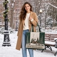 thumbnail image 6 of Christmas Quilted Tote Bag for Women,Large Open‑Top Foldable Shoulder Carryall Bag,Versatile Handbag for Travel,Work,College,Shopping and Daily Use F, 6 of 6