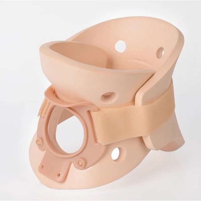 Authentic Light Pink Adult L-Size Polymer Neck Brace: Comfortable, Durable Support for Cervical Spine Protection, Neck Pain Relief & Injury Prevention – Ideal for Sports, Outdoor Activities & Daily