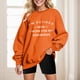 thumbnail image 2 of Gibobby Sudadera oversize mujer Sudadera de manga larga con estampado gráfico de letras y cuello redondo para mujer(Naranja,G), 2 of 4