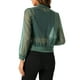 thumbnail image 3 of Chaqueta bomber ligera de mujer con cierre y mangas largas INSPIRE CHIC, transparente, talla XL, verde, 3 of 6