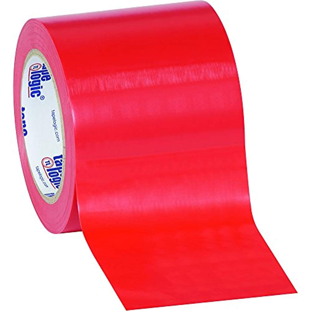 Tape Logic Red Solid Vinyl Safety Tape 4" x 36 Yard Roll (16 Roll/Case)