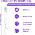 thumbnail image 4 of JOUGE Disposable Mini Toothbrush Travel Toothbrushes with Toothpaste Portable Peppermint (Perppermint, 16pcs), 4 of 6