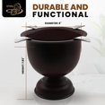 thumbnail image 6 of Stinky Cigar Tall Cigar Ashtray with 4 Stirrups for Indoor & Outdoor Use | Windproof Design with 4.25 inch Deep Bowl for Cigars, Perfect Cigar Accessory for Aficionados & Home Decor - Chocolate Brown, 6 of 14