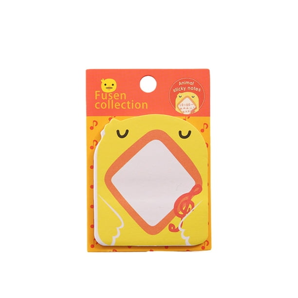 Bearachild Cute Animal Sticky Notes refrigerador estudiante papelería escuela Oficina marcapáginas Memo mensaje pegatina para alumnos niños Suministros de escritura y corrección Pollo