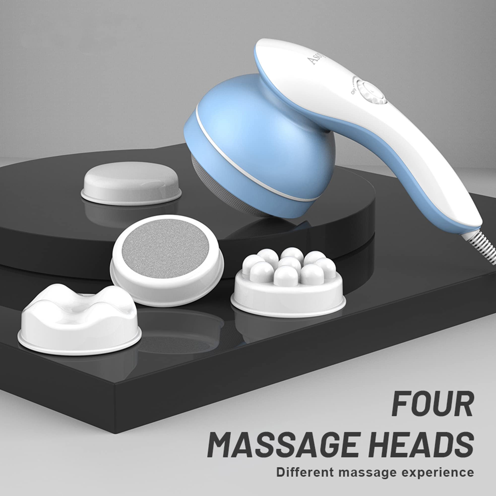Asopal Cellulite Massager, Hand Held Deep Tissue Massager for Muscles, Back, Shoulder, Neck, Leg, Calf,Foot, Electric Percussion Body Massage Machine