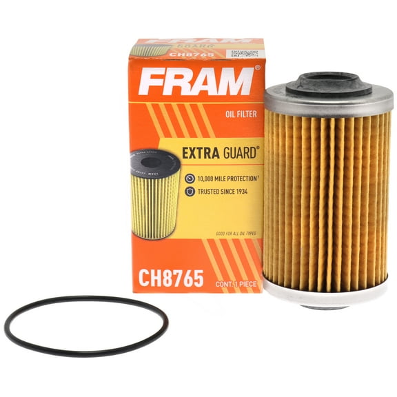 FRAM Extra Guard Oil Filter, CH8765, 10K Miles, Replacement Oil Filter Fits Select Vehicles