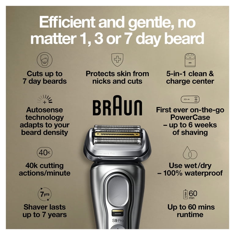 Free Shipping! Braun Series 9 Pro Electric Razor for Men with