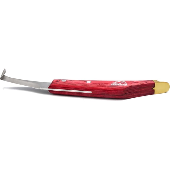 Equine Care Hoof Knife Right-Handed J2 Japanese Steel Blade with Hoof Pick