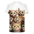 thumbnail image 5 of Xysaqa Men's Big & Tall Funny Graphic Tees Mens Summer T-Shirts Casual Crewneck Cool Party Short Sleeve Novelty Cats Printed Shirts Mens Shirts 3X 4X 5X Summer Savings, 5 of 5