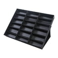 thumbnail image 2 of Organizador de almacenamiento de gafas, 18 rejillas de cuero de PU, estuches de exhibición de vidrio para gafas, caja de gafas de sol, características de vanguardia, 2 of 8