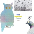 thumbnail image 3 of Repelente de aves, repelente de palomas, forma de búho, reflectante, luminoso, 16 x 8 pulgadas, paquete de 4, repelente de palomas con campana repelente de aves, 3 of 4