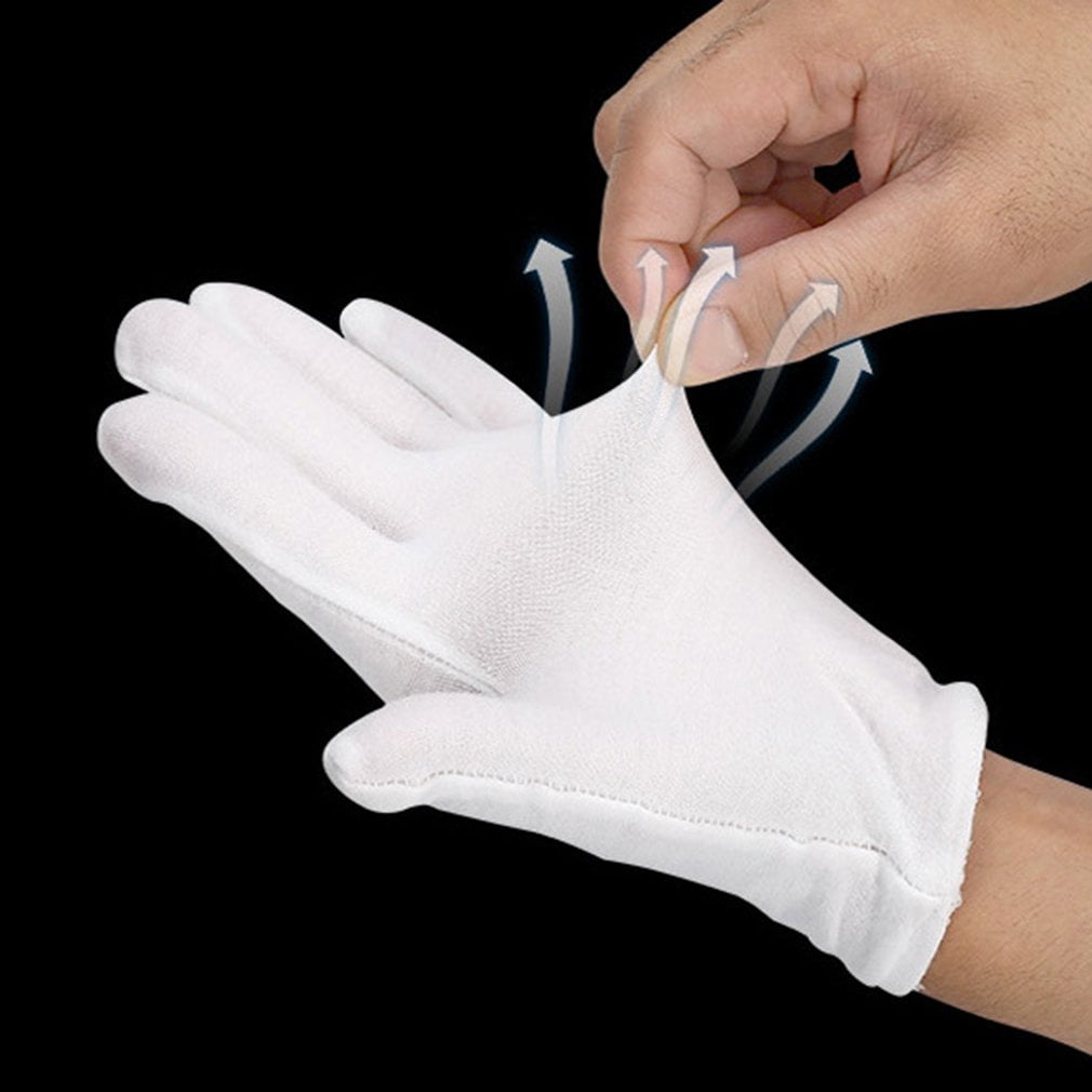 White Padded Protective Work Gloves Cotton Moisture Absorption Heat