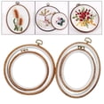 thumbnail image 2 of Juego de 4 aros de bordar ovalados y redondos para punto de cruz, colgantes circulares para manualidades y creación de joyas. C, 2 of 6