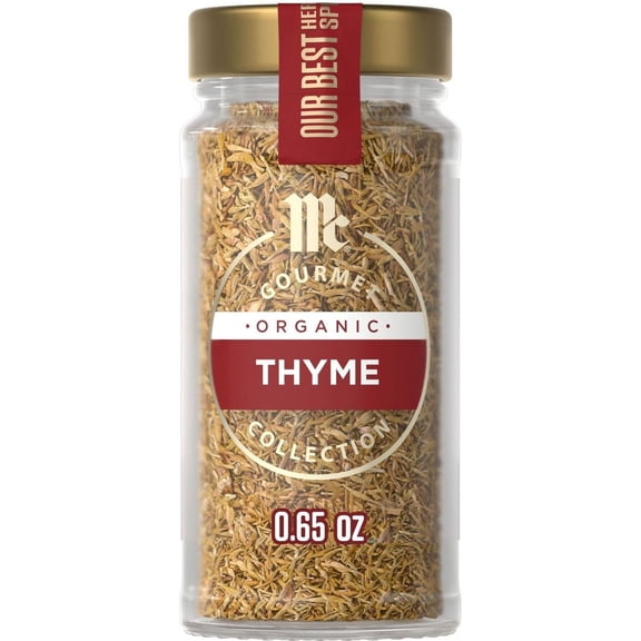 Pack Of 2 McCormick Gourmet Organic Thyme Leaves, 0.65 oz (Package May Vary)