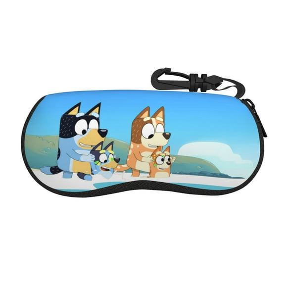 Kowoue Bluey Pattern Eyeglasses Cases, Protective Case For Glasses,Sunglasses Case,Multi-Purpose Key Lock Case,Flexible Eyewear Storage