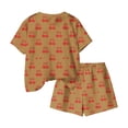 thumbnail image 5 of Cethrio Girls Summer Outfit Sets 2 Piece, Gifts Short Sleeve Crew Neck Kids' Clothing Sets Brown Size 5T, 5 of 5