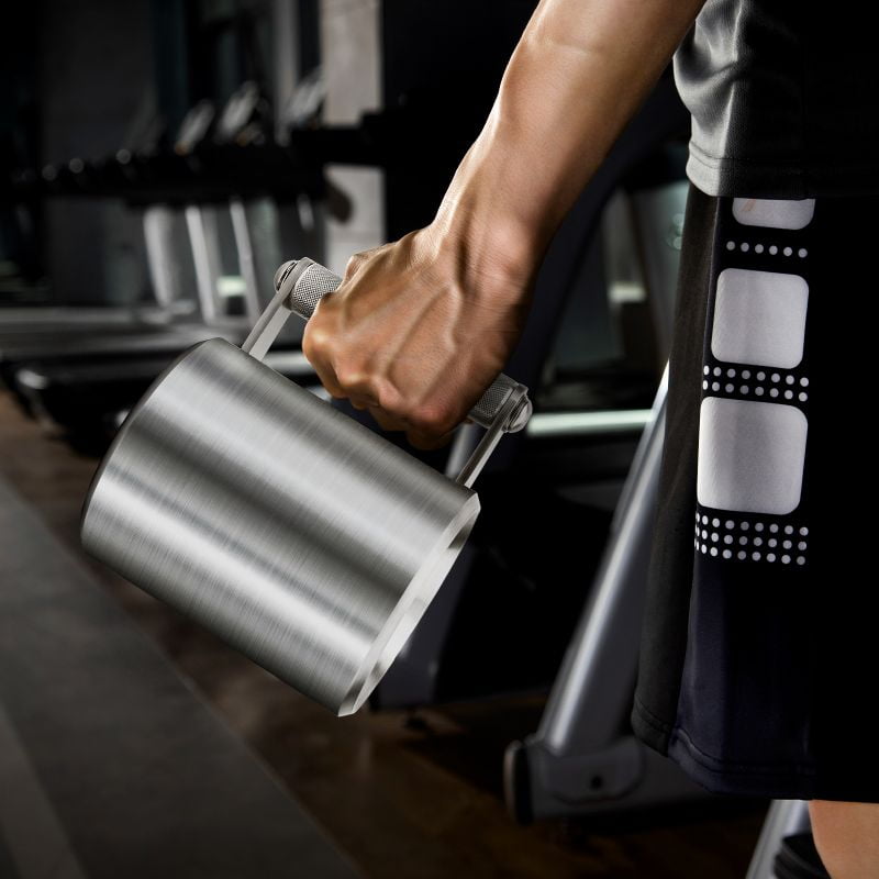 Auckpure Heavy Mug,22 LB/ 10KG Stainless Steel Cup,Super Heavy Dumbbell Fitness Sports Mug,Gym Exercise Coffee Lover Gift