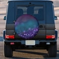 thumbnail image 3 of Kll Purple And Green Glitter Tire Cover,Universal Wheel Tire Cover For Trailer, Rv, Suv, Truck,Camper And Many Vehicle,(17 Inch), 3 of 7