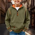 thumbnail image 2 of XXWXYD Hoodies for Teen Boys Fall Winter Clothes Half Zip Pullover Long Sleeve Hooded Sweatshirts Cute Hoodie Sweatshirt Unisex Kids Hoodies Back-to-School, 2 of 6