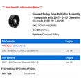 thumbnail image 2 of Grooved Pulley Drive Belt Idler Assembly - Compatible with 2007 - 2013 Chevy Silverado 3500 HD 6.6L V8 2008 2009 2010 2011 2012, 2 of 2