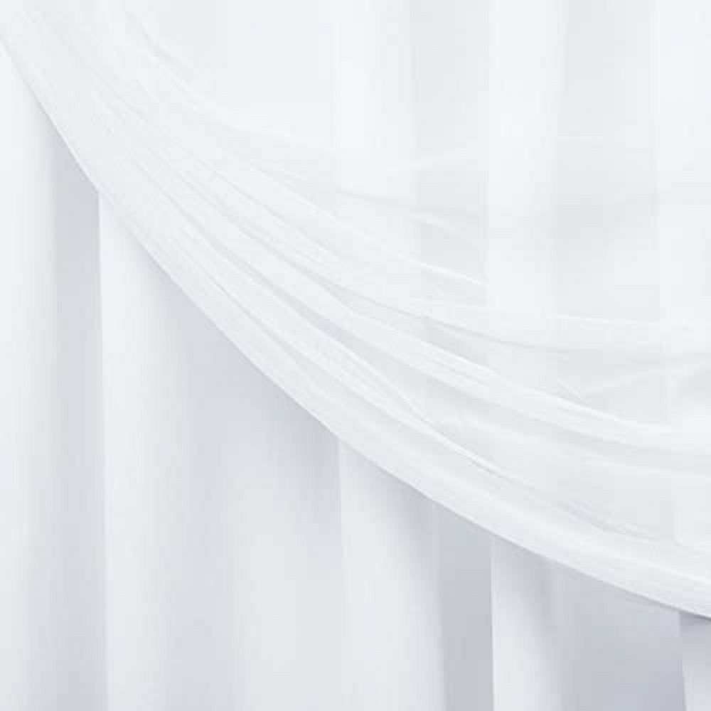 Exclusive Home Catarina Layered Room Darkening Blackout and Sheer Grommet Top Patio Curtain Panel, 100"x84", Winter