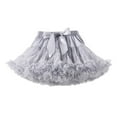 thumbnail image 2 of Avrnliq Girls Gray Fluffy Tulle Petticoat, Elastic Waist Satin Bow Underskirt for Costume Dress Up & Photo Shoot, Voluminous Layered Sizes 0-10 Years,Size 0-2 T, 2 of 5