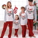 thumbnail image 4 of Conjuntos de pijamas familiares a juego Pijamas navideños con camiseta de manga larga y pantalones Ropa de estar por casa para niños, 4 of 5