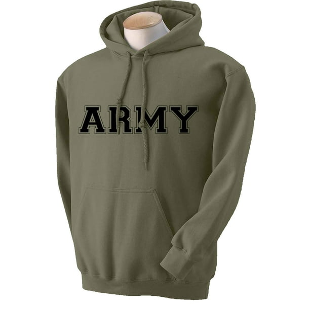 ZeroGravitee Athletic ARMY Hooded Sweatshirt in Military Green