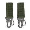 2 hebillas de gancho para colgar en la cintura para acampar al aire libre (verde militar)