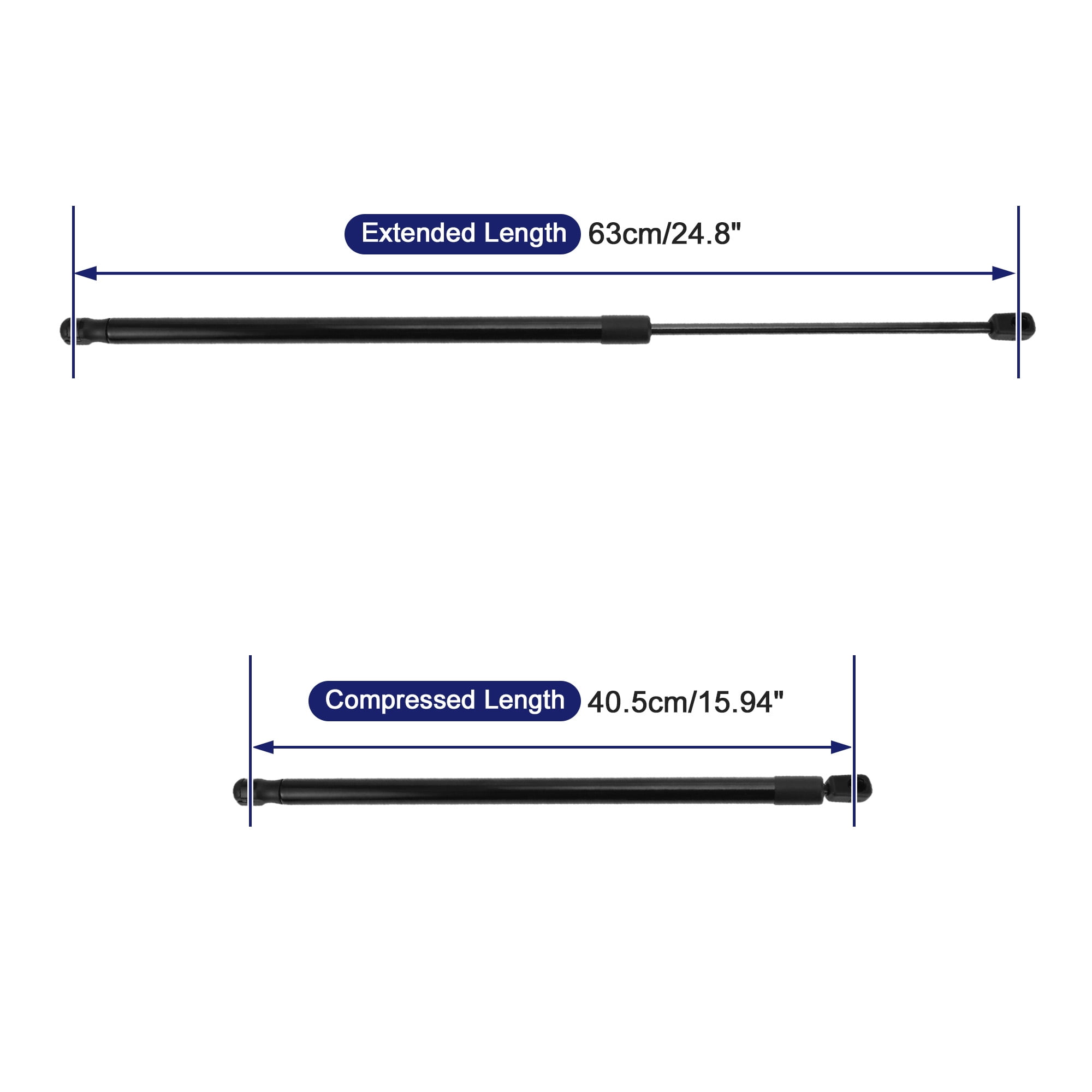 Unique Bargains 2Pcs Rear Hatch Lift Support Struts for Peugeot 807 MPV 2002 Black