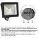 thumbnail image 4 of Foco LED con sensor de movimiento de 30 W para exteriores, reflector para jardín, camino, patio, garaje, luz de seguridad, 4 of 5