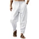 thumbnail image 3 of Ceisia Men's All-Season Linen-Like Pants - Gift Solid Color Drawstring Thin Breathable Polyester Casual Trousers, 3 of 4
