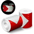 thumbnail image 1 of Cinta reflectante con forma de flecha, 2 uds., 3m x 50mm, rollo de cinta de advertencia de seguridad impermeable prismática, cinta de seguridad autoadhesiva de vinilo, 1 of 5
