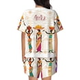 thumbnail image 3 of Lsque Black African Woman Women's Short-Sleeved Pajama Set - 2 Piece Soft and Lightweight Sleepwear Set-Small, 3 of 9