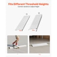 thumbnail image 6 of Door Threshold Ramp,2"Rise,Aluminum Alloy Threshold Ramp Rated 800 lbs Load Capacity,Handicap Ramps for Home Steps for Wheelchair,Scooters,Power Chairs,Walkers,Bicycle,Tricycle, 6 of 12