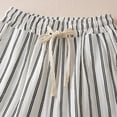 thumbnail image 5 of Audhol Striped Pants Women, Retro Cotton and Linen Striped Wide Leg Pants for Women Loose and Casual Straight Leg Cropped Pants Petite Linen Pants for Women White 4XL, 5 of 6