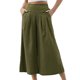 thumbnail image 5 of Pantalón capris con bolsillo para mujer pantalón suelto y fluido cómodo pantalón palazzo ropa diaria, 5 of 8