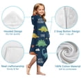 thumbnail image 7 of Dinosaur Pattern with Text Elements Hooded Bath Towel，50"x30" for Ages 3 To 12 Kids, Quick Dry Lightweight Soft Microfiber Hood Beach Towel Cover Up for Kids, 7 of 7