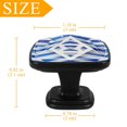 thumbnail image 4 of 4 Pcs Cabinet Handle Drawer Pulls Blue and White Geometry Knobs with Screws Square Furniture Office Cabinet Knob Decoration, 4 of 7