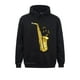 thumbnail image 2 of Sudadera con capucha de manga larga gótica para hombre, regalo de saxofón, notas musicales, verano y otoño, 2 of 4