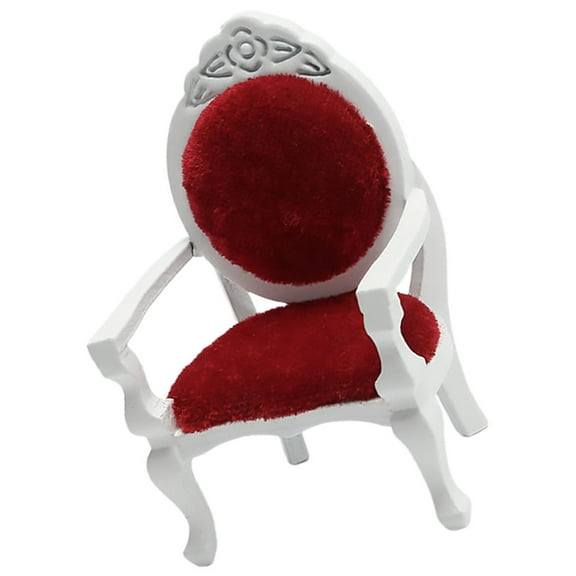 HAMPPLIES Decorative Miniature Chair Birch Wood For Dollhouse Furniture 1Set 3.34X2.20X1.85in